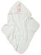 Sunshine Hooded Baby Bath Towel Elephant White