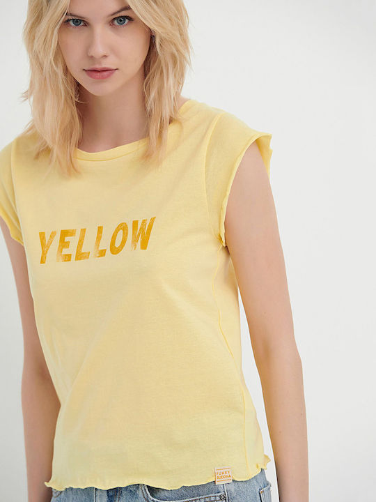 Funky Buddha Feminin Sport Tricou Lemon