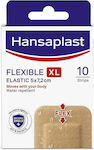 Hansaplast Αδιάβροχα Αυτοκόλλητα Επιθέματα Flexible XL Elastic 7.2x5cm 10τμχ