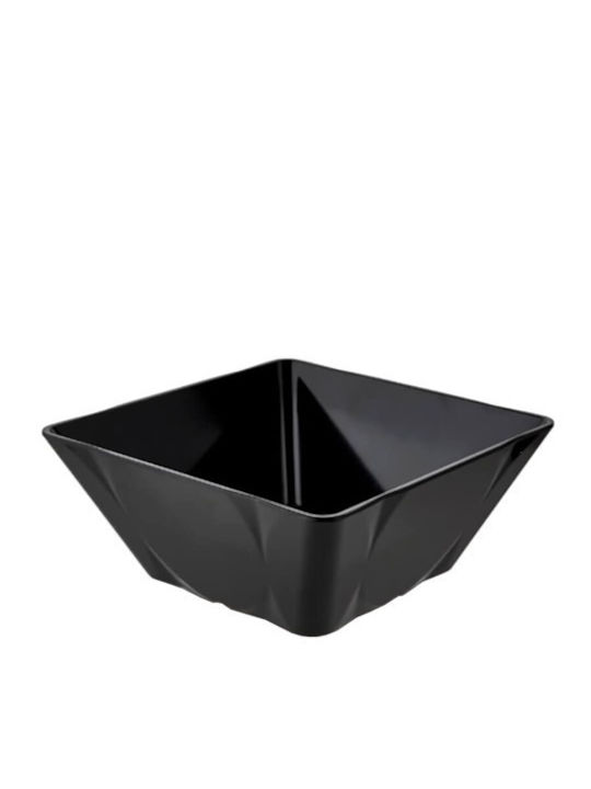 Tognana Melamine Salad Bowl Black 19.5x19.5x8cm 6pcs