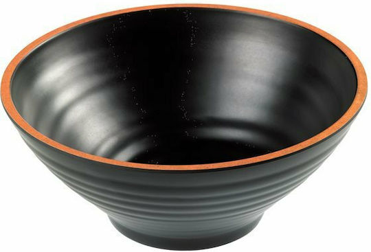 Leone Terracota Melamine Salad Bowl Black 23.3x23.3x9.7cm 4pcs