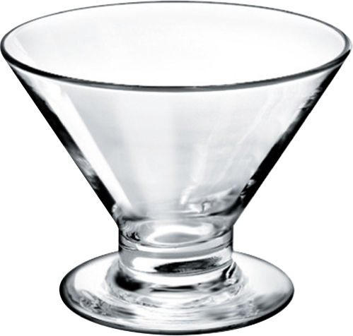 Borgonovo Vicenza Eisbecherschüssel Rund Glas Transparent mit Durchmesser 11.8cm 12Stück