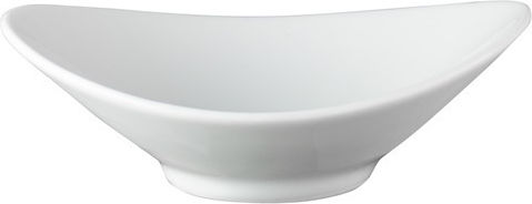 Lukanda 12cm Ship Serving Bowl Oval made of Porcelain White 12x12cm 6pcs
