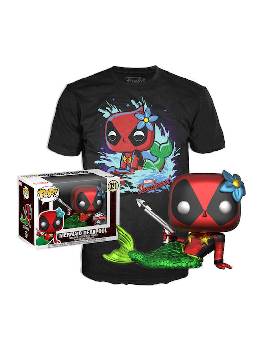 Funko Pop! Tees Marvel: Deadpool Mermaid Playtime (Figure & T-Shirt) Large (L) Special Edition Funko Pop! Tees Marvel: Deadpool Mermaid Playtime (Figure & T-Shirt) Large (L) Special Edition