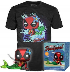 Funko Pop! Tees Marvel: Deadpool - Deadpool Mermaid Playtime (Figure & T-Shirt) Large
