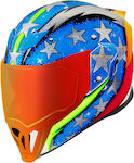 Icon Airflite Full Face Helmet with Sun Visor D...