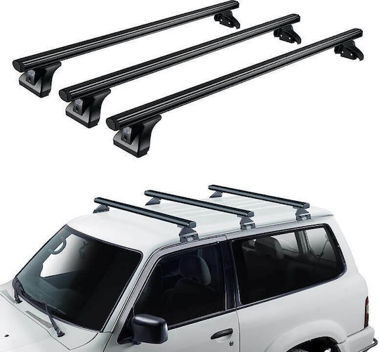 Cruz Roof Bars Aluminum Alu Cargo Dark 128cm. (with Roof Rack Legs) Black