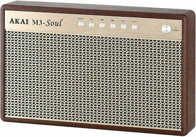 Akai M3-Soul Ηχείο Bluetooth 20W με Διάρκεια Μπαταρίας έως 15 ώρες Καφέ