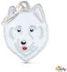 My Family Friends Samoyed Dog ID Tag White Meta...