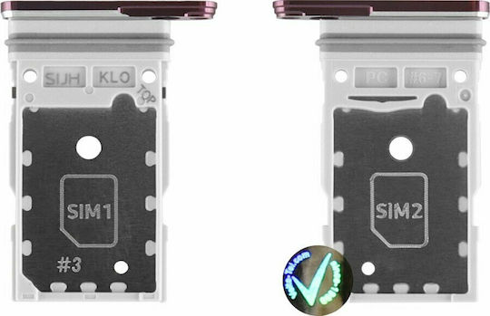 Samsung Υποδοχή Κάρτας Sim Κόκκινο Galaxy S22 Ultra 5G
