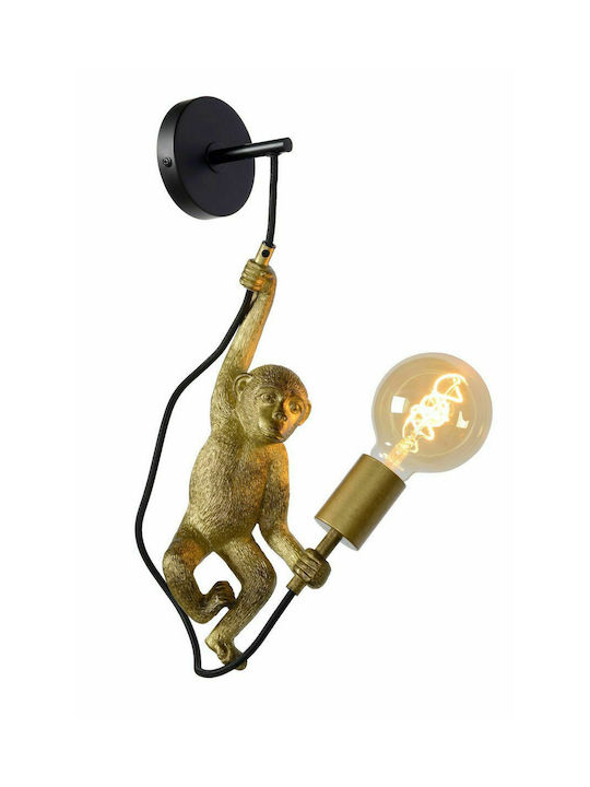 Lucide Lightning Extravaganza Chimp Modern Leuchte Wand mit Fassung E27 Gold 17.6cm