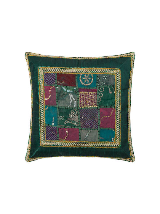 Silk Fashion Decorative Pillow Case Antic Green...
