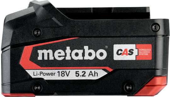 Metabo Μπαταρία Εργαλείου Λιθίου 18V με Χωρητικότητα 5.2Ah
