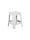 Garden Stool Rattan White 28.5x28.5x45cm