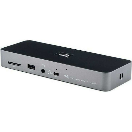 OWC Thunderbolt 4 Stație de andocare cu 4K PD Ethernet și conexiune 2 monitoare Gri (OWCTB4DOCK)