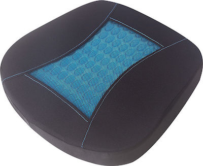 Auto Gs Car Pillow Anatomic / Orthopedic Seat Cushion Gel 41x38x5.5cm Black / Blue 1 Piece in Black Color 11136