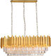 Inlight Chandelier with Crystals 12xE14 Gold 100cm 6069-12