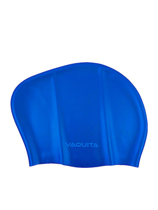 Vaquita Silicone Adults Swimming Cap Blue