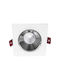 Spot Light Square Plastic Recessed Spot with Socket GU10 White 9.2x9.2cm. 1pcs