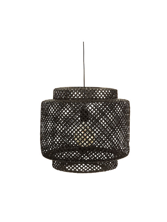 Pendant Light Black Grid with Socket E27 40x40x38cm