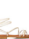 Wired Women's Flat Sandals in Gold Color