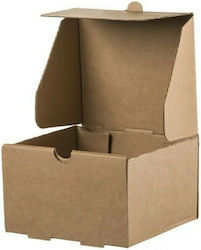 Tessera Set de 100 Cutii de carton Cutii Burger Kraft 13x13x8.6cm Tessera Set de 100 Cutii de carton Cutii Burger Kraft 13x13x8.6cm
