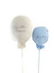 Bubbles Lover Kinder Wanddekoration Ballon Weiß aus Stoff