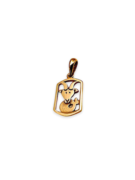 Zodiac sign pendant "Aries" made of 14K rose gold ZD7590SL