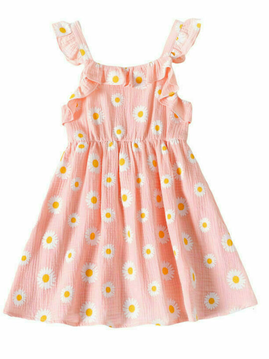 Poulain Children's Dress "Daisies" Pink