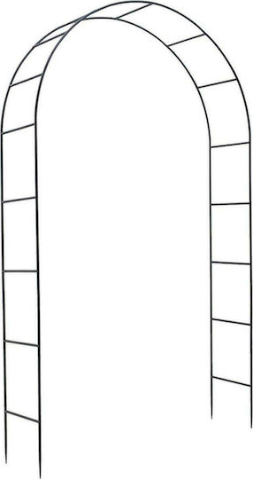 Arcadă De Grădină Din Metal Negru 130x37x240cm