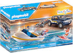 Playmobil Family Fun Φορτηγάκι με Τρέιλερ και Ταχύπλοο για 4-10 ετών
