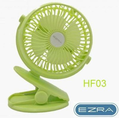 Ezra HF03 Ventilator USB Reîncărcabil Φορητός επαναφορτιζόμενος μίνι ανεμιστήρας με κλιπ USB Verde