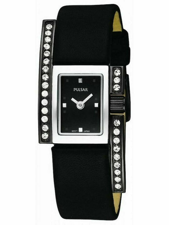 Pulsar Women's Watch with Black Leather Strap