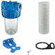 Atlas Filtri 3P Junior Plus AFO SX AS Water Filtration System Single Under Sink / Central Supply Micron 1'' with Replacement Filter Atlas Filtri FA 7 SX 25μm