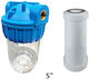 Atlas Filtri 3P Medium Plus AFO SX Water Filtration System Single Central Supply Micron 3/4'' with Replacement Filter Atlas Filtri CA 5 SX 25mcr 5"