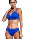 Bluepoint Bikini Bra with Adjustable Straps Blue