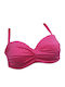 Solids Strapless Bikini Top D Cup με Ενίσχυση Ροζ