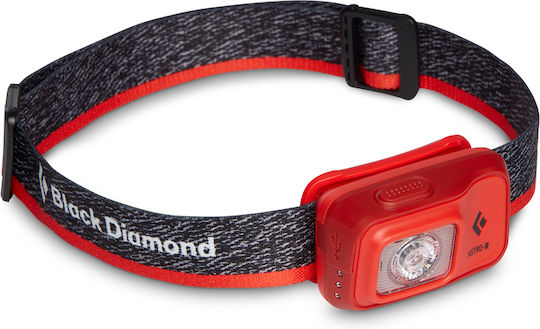 Black Diamond Headlamp LED IPX4 with Maximum Brightness 300lm Astro 300-R Red