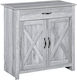 HomCom Ντουλάπι Μπάνιου 80x39.7x80cm Γκρι