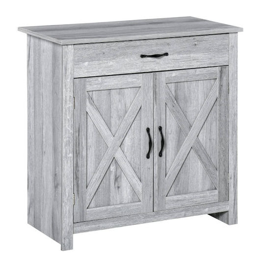HomCom Ντουλάπι Μπάνιου 80x39.7x80cm Γκρι