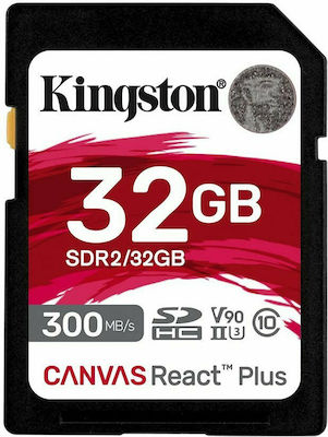 Kingston Canvas React Plus SDHC 32GB Clasa 10 U3 V90 UHS-II