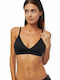 Minerva Triangle Bikini Top with Adjustable Straps Black