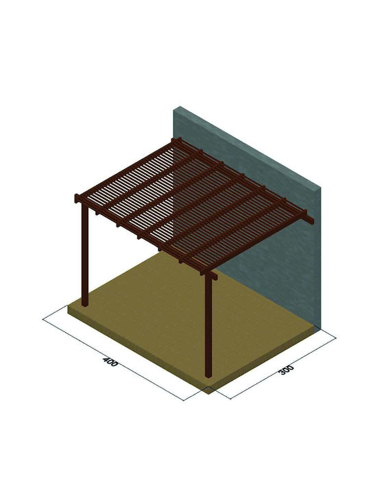 Garden Pergola Made of Wood with Ceiling 300x300cm