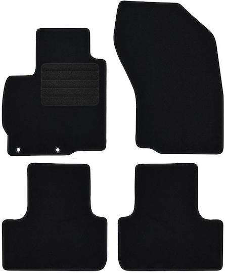 Rigum Set of Front and Rear Mats 4pcs for Peugeot 4008 Mitsubishi Asx Citroen C4 Aircross 2010 2023 Black
