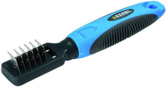 Kerbl Premium Dematting Comb for Long-Haired Dogs for Hair Removal Blue