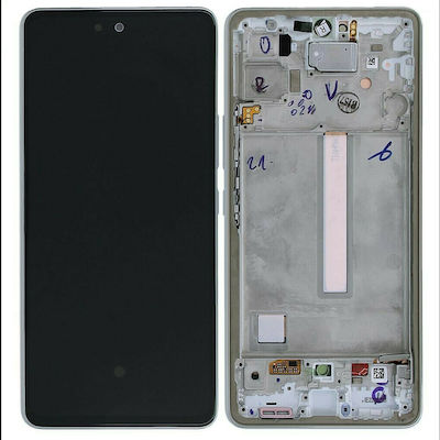 Samsung Mobile Phone Screen Replacement with Touch Mechanism for Galaxy A53 (White)