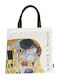 Loqi Gustav Klimt The Kiss Fabric Shopping Bag Gold