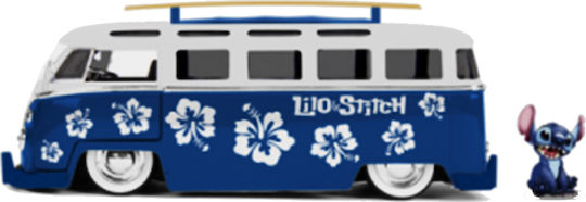 Jada Toys Lilo și Stitch Stitch Stitch Van Cu Figură Vehicul Replică Lungime 3.5cm În Scară 1:24