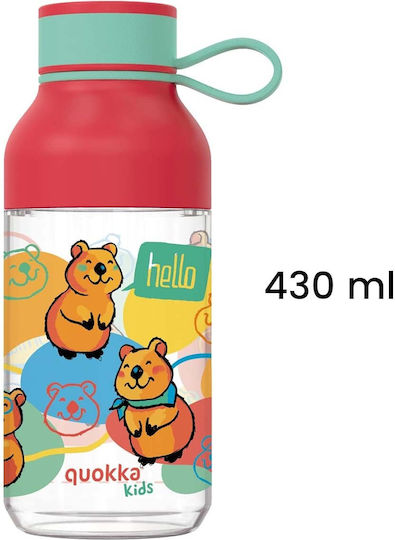 Quokka Ice Kids Kids Water Bottle Plastic with Straw 430ml