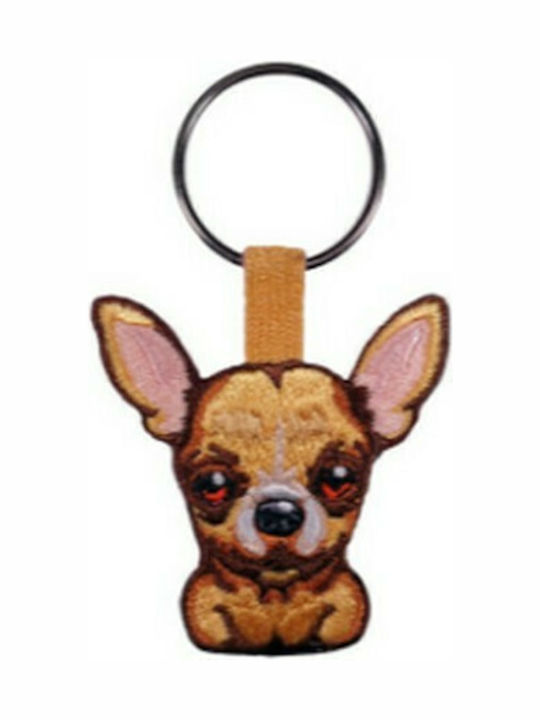 ActionLab Schlüsselanhänger Chihuahua Stoff Braun